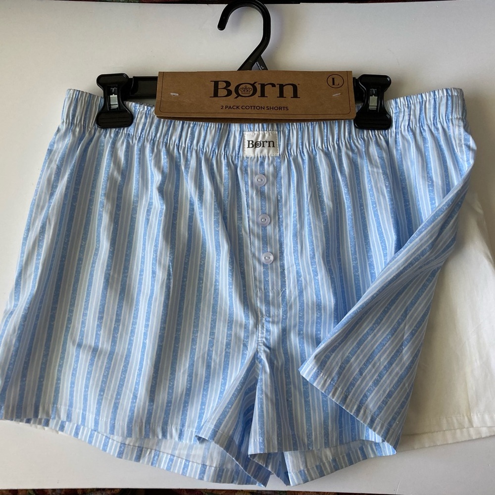 Born Women’s Cotton Shorts L 2 Pack Cotton Sleepwear Pajamas New
